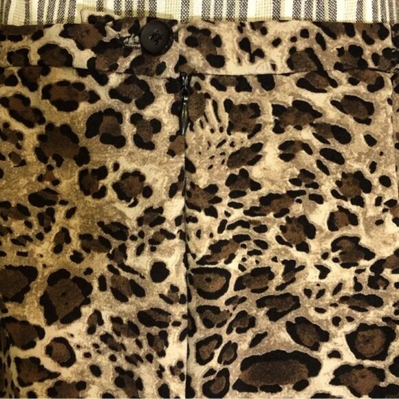 KIM ROGERS Signature Cheetah Leopard Floral Maxi Skirt Zip Back Womens Large - Picture 8 of 14